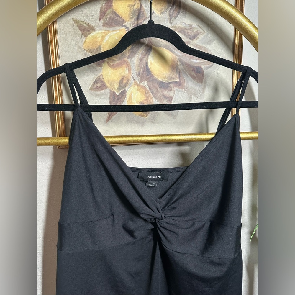 Forever 21 Elegant Black Knot Top